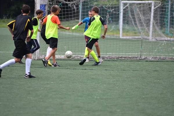 Orenburg Rusia Julio 2017 Año Los Niños Juegan Fútbol Torneo —  Fotos de Stock