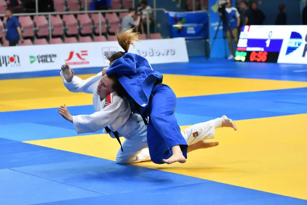 Orenburg Russia May Year 2018 Girls Compete Judo European Judo — Stock Photo, Image