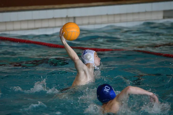 Orenburg Russland Mai 2017 Jahre Die Knaben Spielen Wasserball Beim — Stockfoto