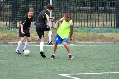 Orenburg, Rusya Federasyonu - 31 Temmuz 2017 yıl: çocuklar futbol mini futbol turnuvası şehir 