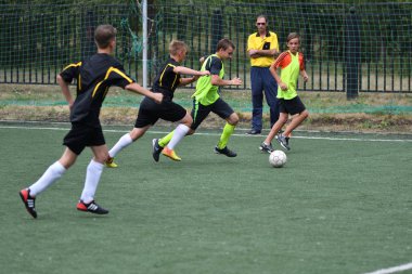 Orenburg, Rusya Federasyonu - 31 Temmuz 2017 yıl: çocuklar futbol mini futbol turnuvası şehir 