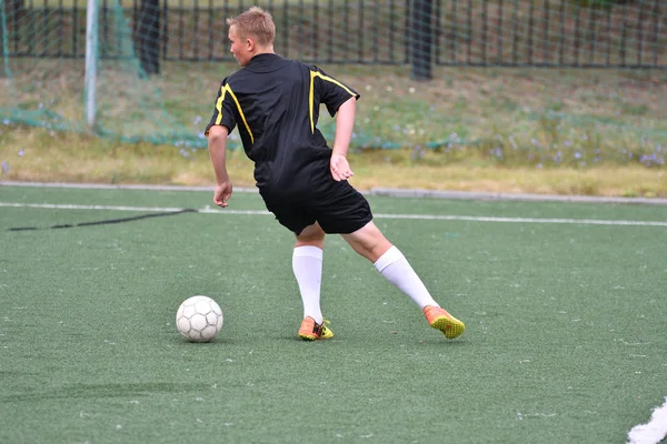 Orenburg Ryssland Juli 2017 Pojkarna Spela Fotboll Staden Turnering Mini — Stockfoto