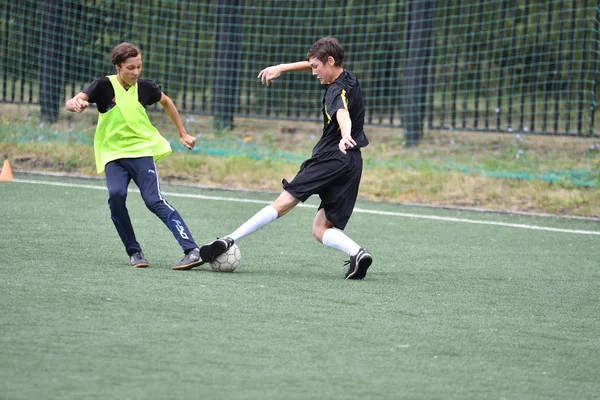 Orenburg Rusia Julio 2017 Año Los Niños Juegan Fútbol Torneo — Foto de Stock