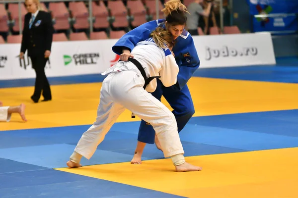 Orenburg Ryssland Maj 2018 Flickor Tävla Judo För Europeiska Judo — Stockfoto