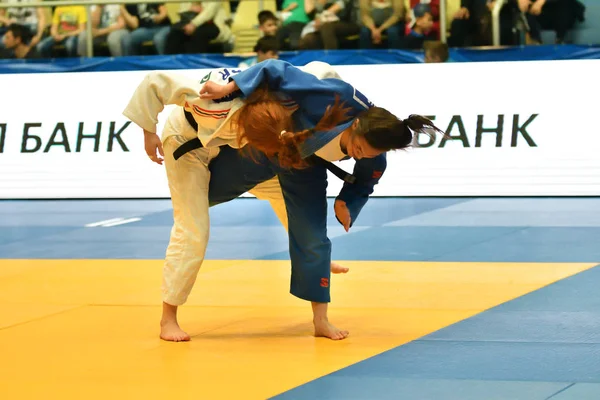 Orenburg Ryssland Maj 2018 Flickor Tävla Judo För Europeiska Judo — Stockfoto