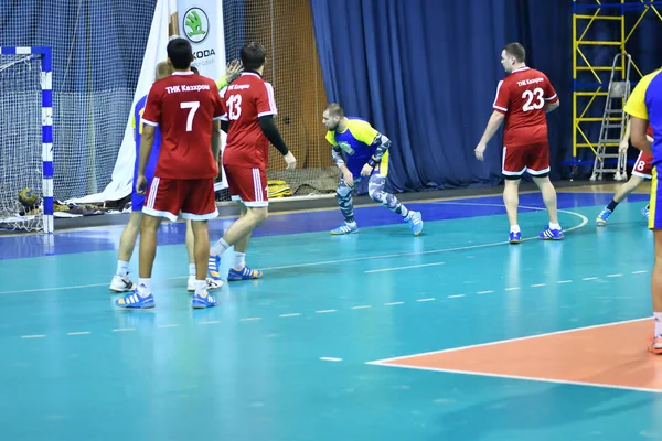 Orenburg Rússia February13 2018 Ano Meninos Jogam Handebol Torneio Internacional — Fotografia de Stock