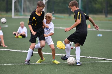 Orenburg, Rusya Federasyonu - 31 Temmuz 2017 yıl: çocuklar futbol mini futbol turnuvası şehir 