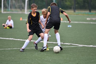 Orenburg, Rusya Federasyonu - 31 Temmuz 2017 yıl: çocuklar futbol mini futbol turnuvası şehir 