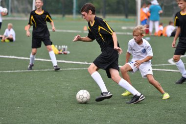Orenburg, Rusya Federasyonu - 31 Temmuz 2017 yıl: çocuklar futbol mini futbol turnuvası şehir 