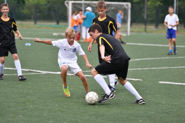 Orenburg, Rusya Federasyonu - 31 Temmuz 2017 yıl: çocuklar futbol mini futbol turnuvası şehir 