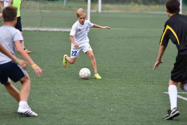 Orenburg Ryssland Juli 2017 Pojkarna Spela Fotboll Staden Turnering Mini — Stockfoto