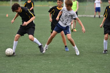 Orenburg, Rusya Federasyonu - 31 Temmuz 2017 yıl: çocuklar futbol mini futbol turnuvası şehir 