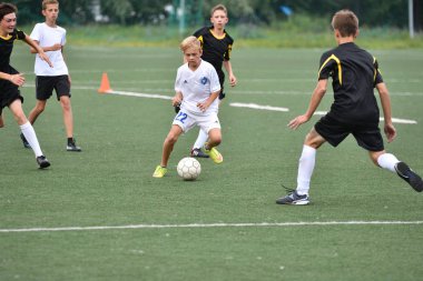 Orenburg, Rusya Federasyonu - 31 Temmuz 2017 yıl: çocuklar futbol mini futbol turnuvası şehir 