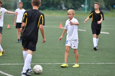 Orenburg, Rusya Federasyonu - 31 Temmuz 2017 yıl: çocuklar futbol mini futbol turnuvası şehir 