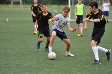 Orenburg, Rusya Federasyonu - 31 Temmuz 2017 yıl: çocuklar futbol mini futbol turnuvası şehir 
