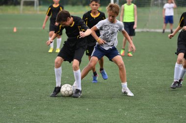 Orenburg, Rusya Federasyonu - 31 Temmuz 2017 yıl: çocuklar futbol mini futbol turnuvası şehir 