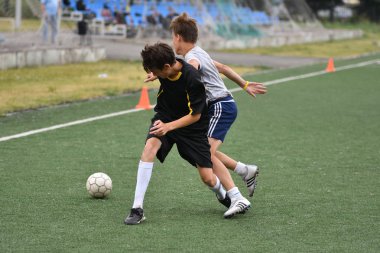 Orenburg, Rusya Federasyonu - 31 Temmuz 2017 yıl: çocuklar futbol mini futbol turnuvası şehir 