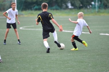 Orenburg, Rusya Federasyonu - 31 Temmuz 2017 yıl: çocuklar futbol mini futbol turnuvası şehir 