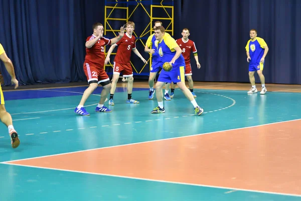 Orenburg Rússia February13 2018 Ano Meninos Jogam Handebol Torneio Internacional — Fotografia de Stock