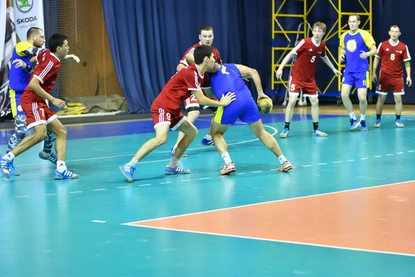 Orenburg Russia February13 2018 Year Boys Play Handball International Handball — Stock Photo, Image