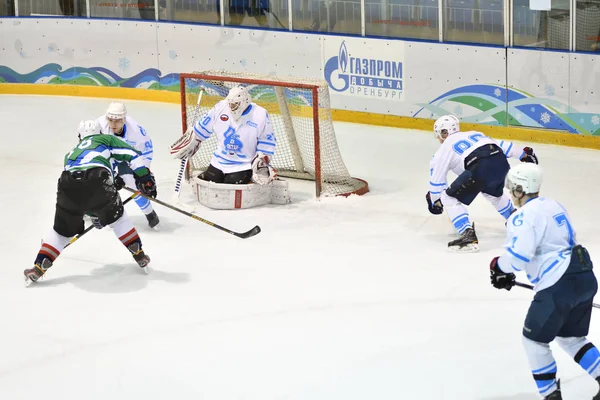 Orenburg Rusland April 2017 Jaar Mannen Spelen Hockey Ijshockeytoernooi Challenge — Stockfoto