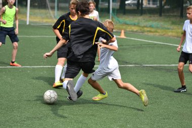 Orenburg, Rusya Federasyonu - 31 Temmuz 2017 yıl: çocuklar futbol mini futbol turnuvası şehir 