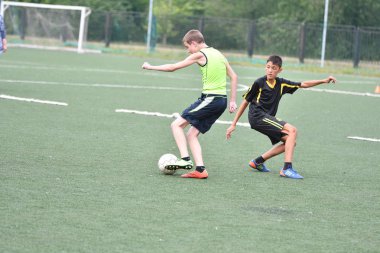 Orenburg, Rusya Federasyonu - 31 Temmuz 2017 yıl: çocuklar futbol mini futbol turnuvası şehir 