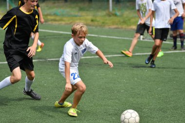 Orenburg, Rusya Federasyonu - 31 Temmuz 2017 yıl: çocuklar futbol mini futbol turnuvası şehir 