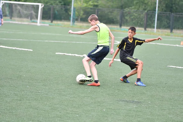 Orenburg Rusia Julio 2017 Año Los Niños Juegan Fútbol Torneo —  Fotos de Stock