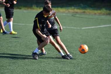 Orenburg, Rusya Federasyonu - 18 Ağustos 2017 yıl: çocuklar futbol mini futbol turnuvası şehir 
