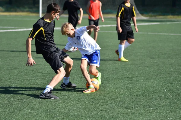 Orenburg Rusia Agosto 2017 Año Los Niños Juegan Fútbol Torneo — Foto de Stock