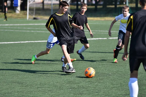 Orenburg Rusia Agosto 2017 Año Los Niños Juegan Fútbol Torneo —  Fotos de Stock