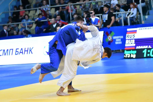 Orenburg Russland Mai Jahre 2018 Jungs Wetteifern Judo Europäische Judo — Stockfoto