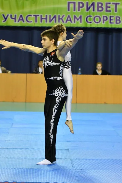 Orenburg Russia May 2017 Year Juniors Compete Sports Acrobatics Open — Stock Photo, Image