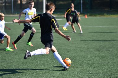 Orenburg, Rusya Federasyonu - 18 Ağustos 2017 yıl: çocuklar futbol mini futbol turnuvası şehir 