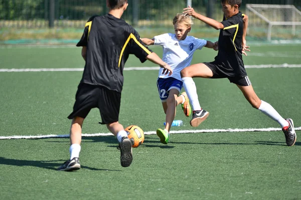 Orenburg Russia August 2017 Year Boys Play Football City Tournament — Stock Photo, Image