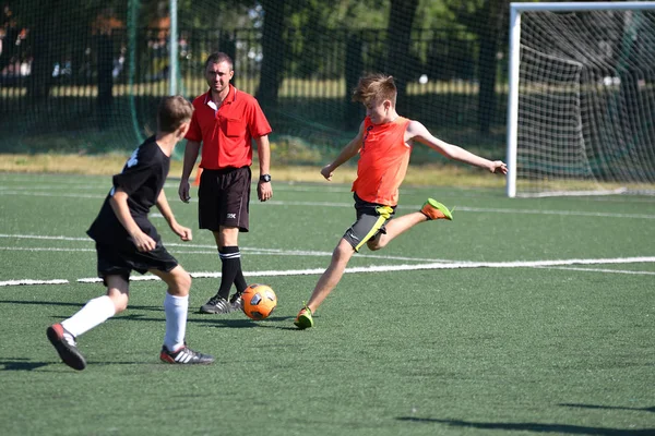 Orenburg Russland August 2017 Jahr Die Jungen Spielen Fußball Auf — Stockfoto