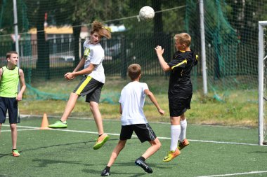 Orenburg, Rusya Federasyonu - 31 Temmuz 2017 yıl: çocuklar futbol mini futbol turnuvası şehir 