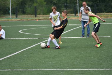 Orenburg, Rusya Federasyonu - 31 Temmuz 2017 yıl: çocuklar futbol mini futbol turnuvası şehir 