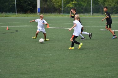 Orenburg, Rusya Federasyonu - 31 Temmuz 2017 yıl: çocuklar futbol mini futbol turnuvası şehir 