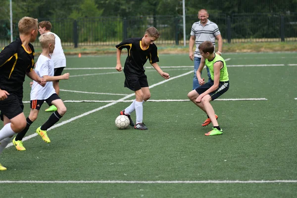 Orenburg Russia Luglio 2017 Anno Ragazzi Giocano Calcio Sul Torneo — Foto Stock