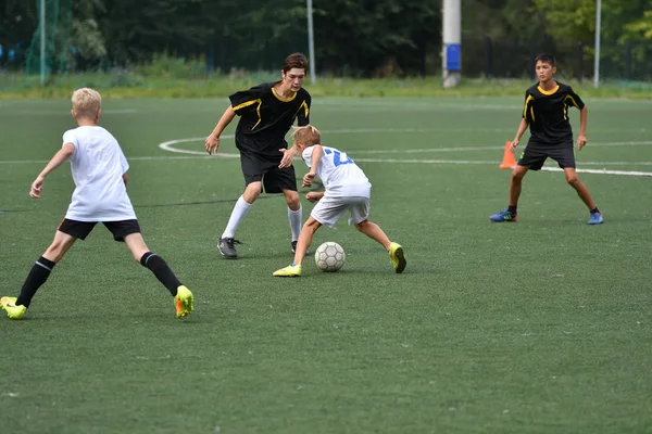 Orenburg Rusia Julio 2017 Año Los Niños Juegan Fútbol Torneo —  Fotos de Stock