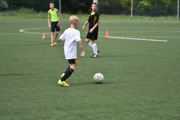 Orenburg Russia July 2017 Year Boys Play Football City Tournament — Stock Photo, Image