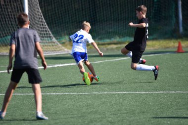 Orenburg, Rusya Federasyonu - 18 Ağustos 2017 yıl: çocuklar futbol mini futbol turnuvası şehir 