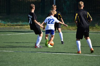 Orenburg, Rusya Federasyonu - 18 Ağustos 2017 yıl: çocuklar futbol mini futbol turnuvası şehir 