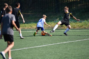 Orenburg, Rusya Federasyonu - 18 Ağustos 2017 yıl: çocuklar futbol mini futbol turnuvası şehir 