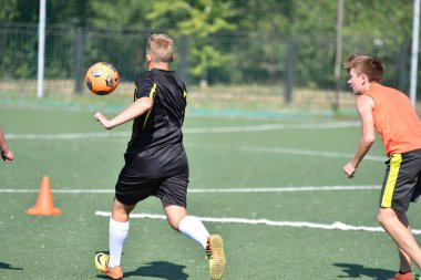 Orenburg, Rusya Federasyonu - 18 Ağustos 2017 yıl: çocuklar futbol mini futbol turnuvası şehir 