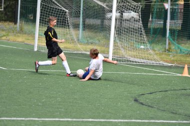 Orenburg, Rusya Federasyonu - 31 Temmuz 2017 yıl: çocuklar futbol mini futbol turnuvası şehir 