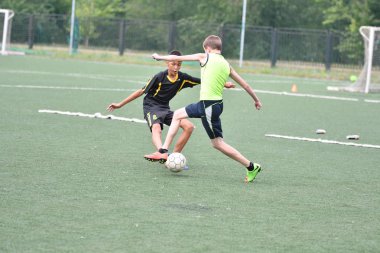 Orenburg, Rusya Federasyonu - 31 Temmuz 2017 yıl: çocuklar futbol mini futbol turnuvası şehir 