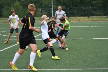 Orenburg, Rusya Federasyonu - 31 Temmuz 2017 yıl: çocuklar futbol mini futbol turnuvası şehir 